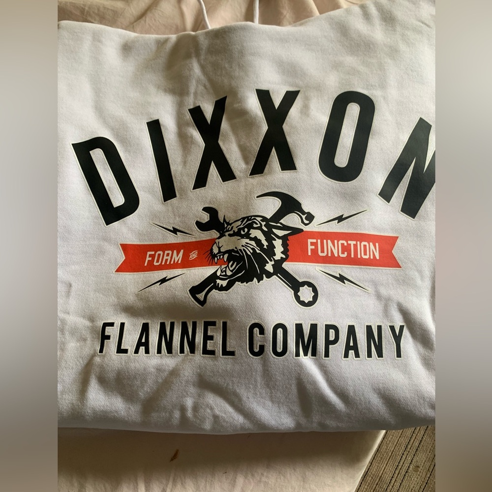 Dixxon White Pullover Tiger Hoodie XL NWT
